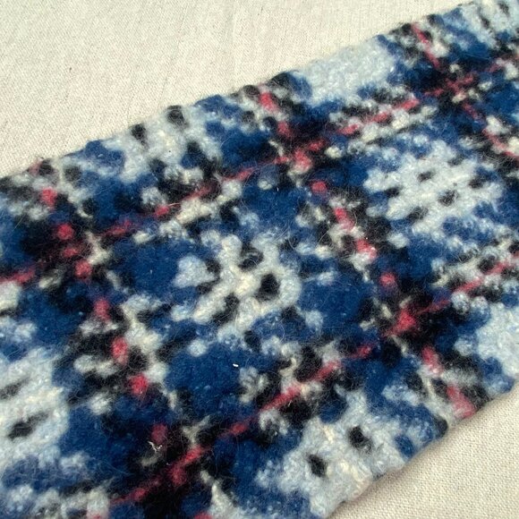 Glen Prince Scarf Superfine Merino Angora 75% 25% 38 x 7 in Plaid Pattern - Picture 2 of 4